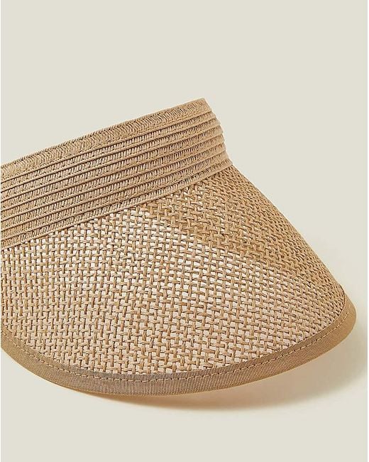 Accessorize Natural Woven Visor