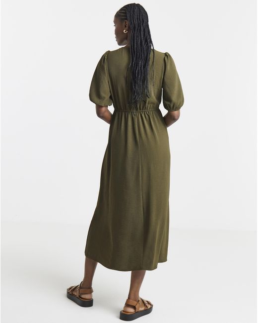 Simply Be Green Historic Detail Midi Dress