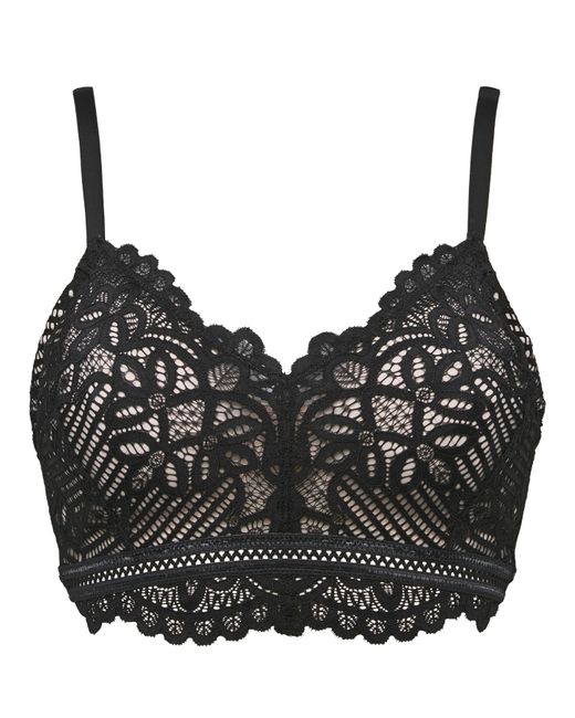 Figleaves Black Harper Lace Bralette D-G