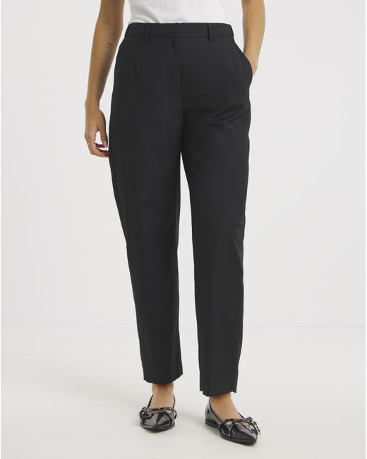 Simply Be Black Tailored Barrel Leg Trouser