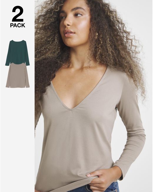 Simply Be Multicolor 2 Pack Reversible V Back Tops