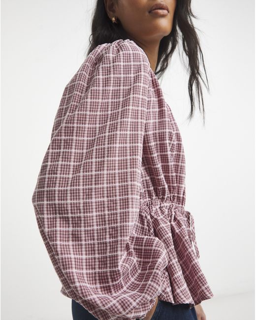 Simply Be Multicolor Cinch Waist Blouse