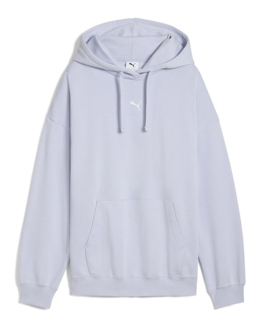 PUMA Blue Essentials Logo Oversized Hoodie