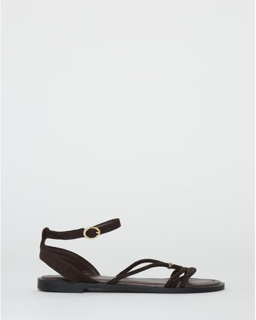Simply Be White Hardware Detail Flat Sandals Wide