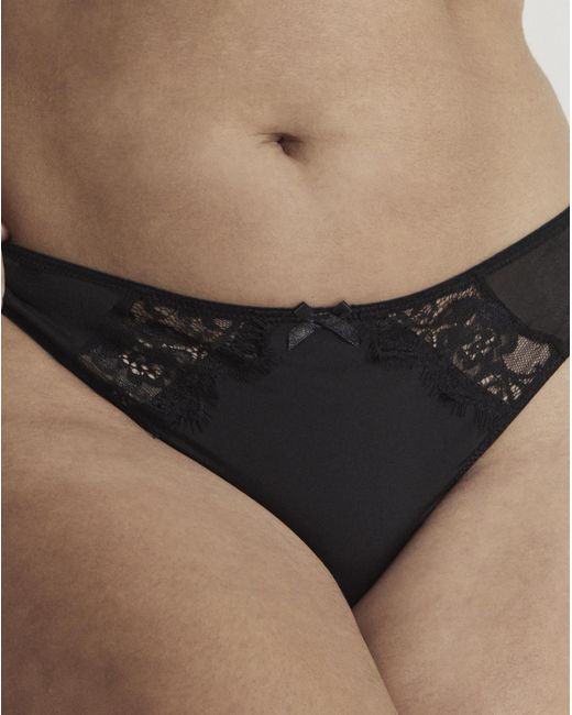 Figleaves Black Pulse Lace Thong
