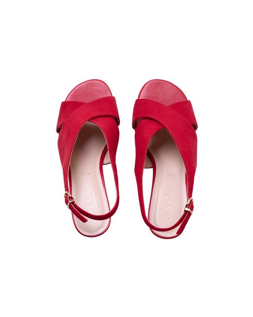 Paradox London Red Neroli Wide Fit Sandals