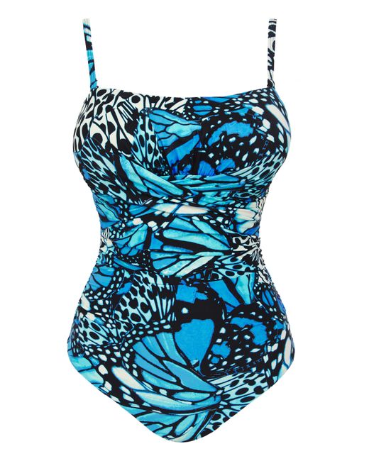 MAGISCULPT Blue Bandeau Swimsuit