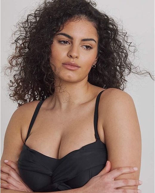 Figleaves Blue Rene Loop Front Underwired Bikini Top