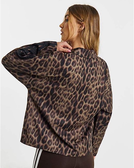 Adidas Brown Print 3 Stripe Jacket