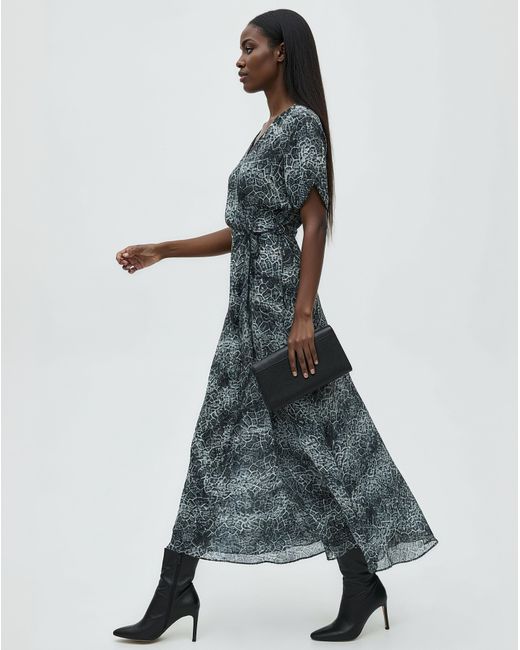 Religion Green Animal Maxi Wrap Dress