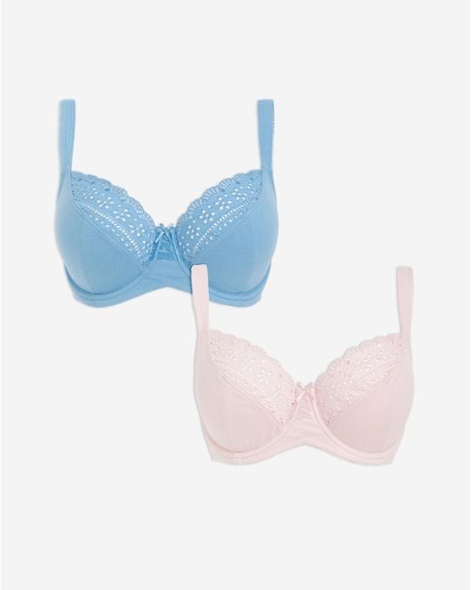 Pretty Secrets Blue 2 Pk Jane Full Cup Wired Bras