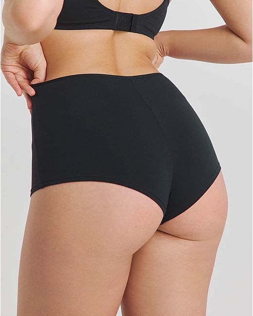 Pretty Secrets Black 5 Pack Boy Short Knickers