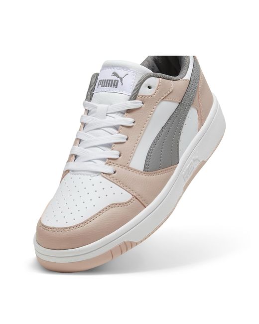 PUMA White Rebound V6 Low Trainers