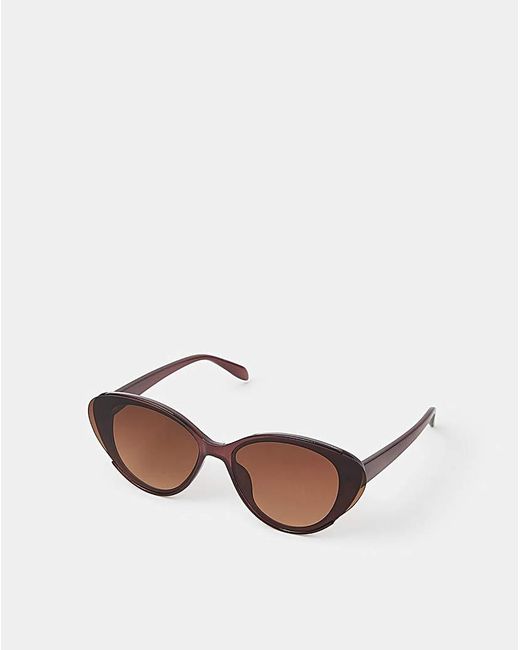 Accessorize White Oval Cat Eye Sunglasses