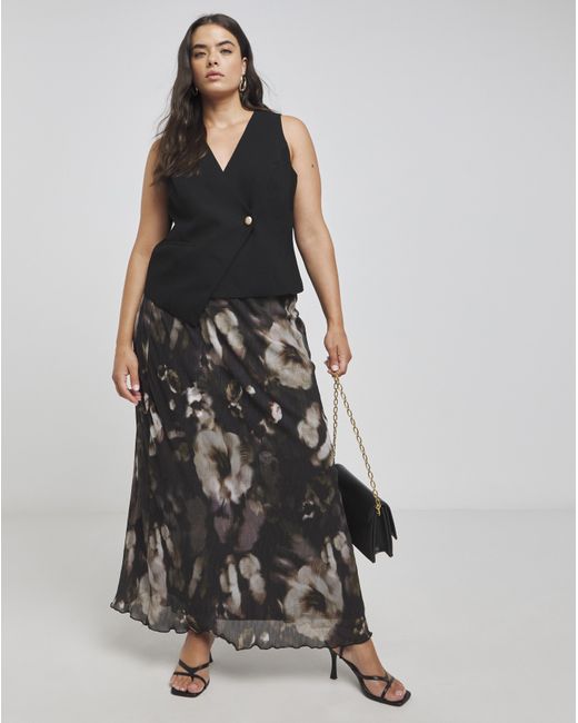 Joanna Hope Black Asymmetric Waistcoat