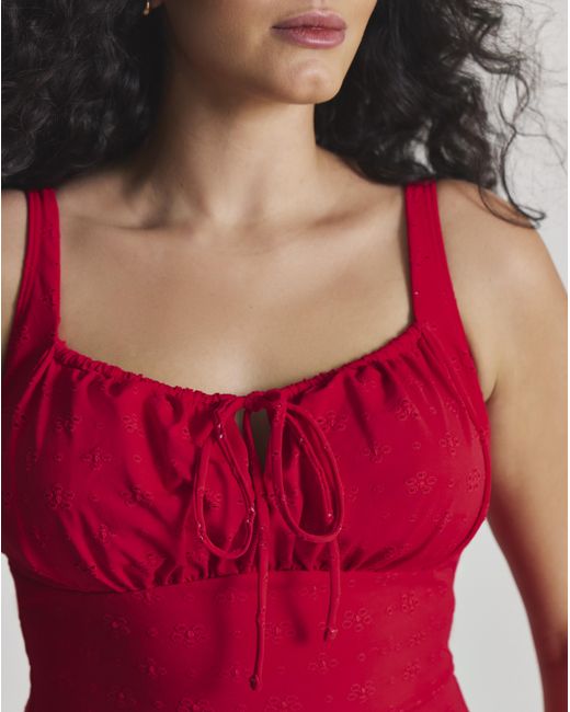 MAGISCULPT Red Broderie Swimsuit