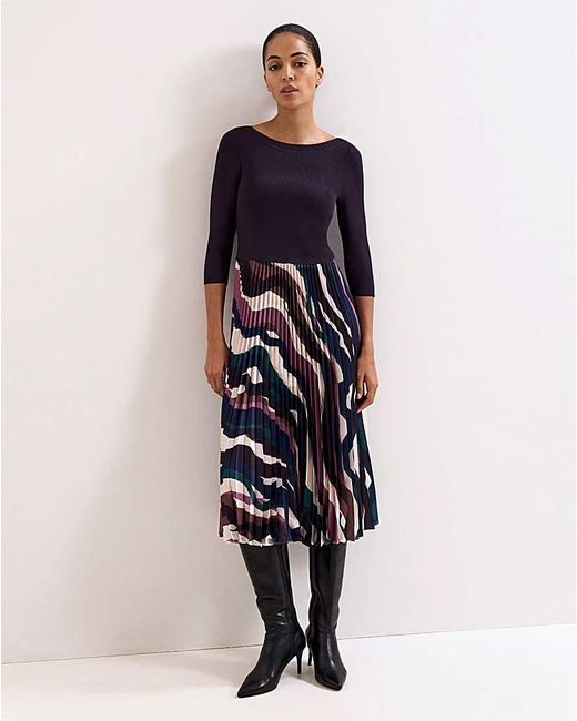 Phase Eight Blue Woven Hem Verona Dress