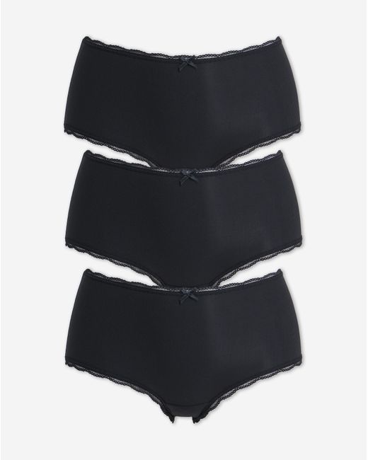 Pretty Secrets Black 3 Pack Lace Shorts