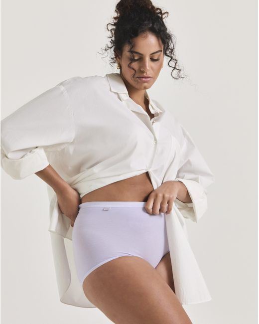 Sloggi Purple 6Pk Basic Maxi Briefs Lilac Multi