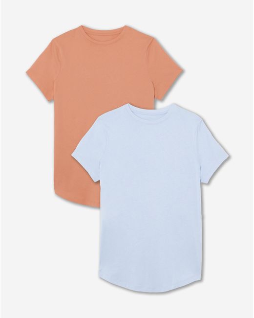 Simply Be Black 2 Pack Curved Hem Longline Tees