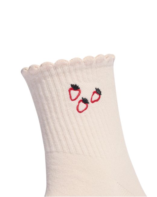 Adidas White Strawberry 3 Pack Socks