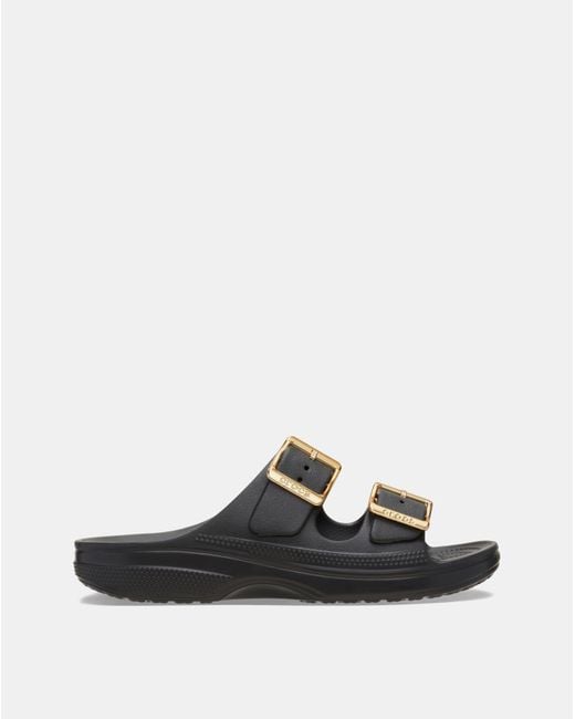 CROCSTM White Metallic Buckle Sandal
