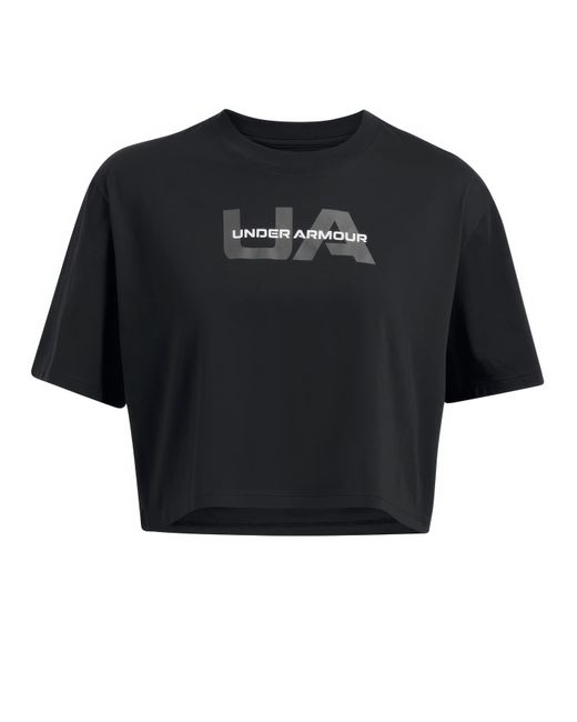Under Armour Blue Boxy Crop Ss T-Shirt