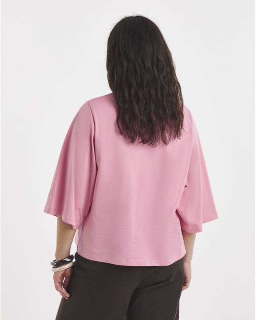 Simply Be Pink Kimono Sleeve T-Shirt