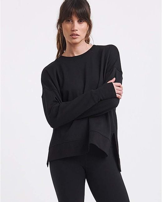 Sweaty Betty Black After Class Longline Sweat