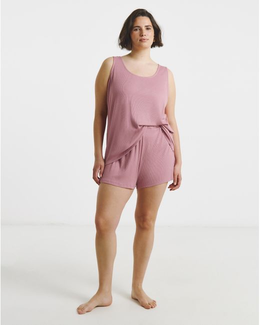 Pretty Secrets Pink Viscose Short Lounge Set
