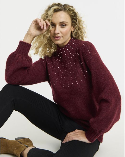 Joe Browns Red Sparkle Season Jumper