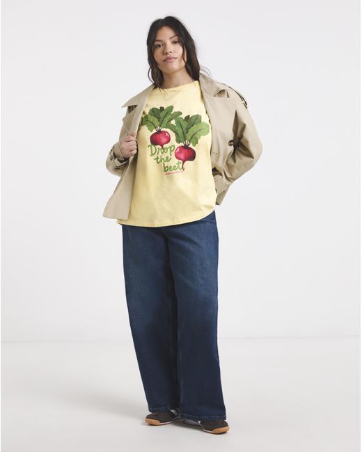 Simply Be Green Beetroot Graphic T-Shirt