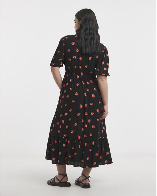 Simply Be Black Crinkle Maxi Dress