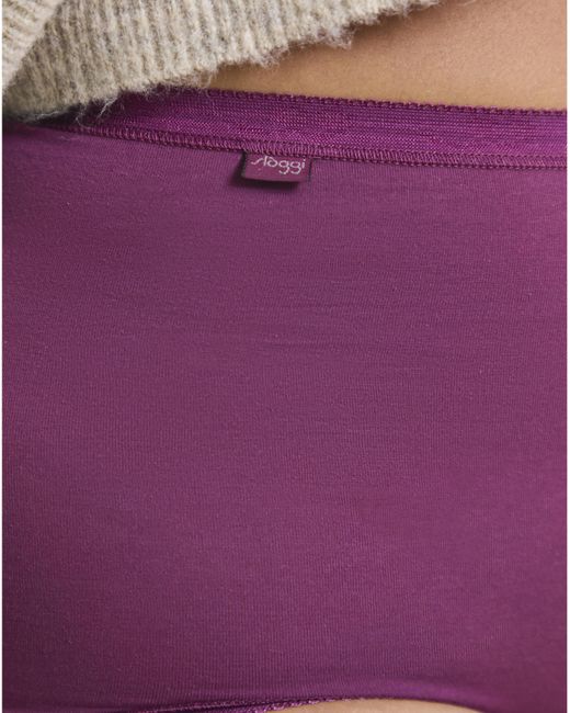 Sloggi Purple 3Pk Basic Maxi Briefs