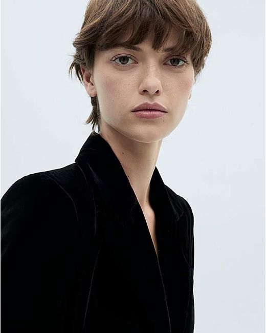 Mango Black Blazer Combi