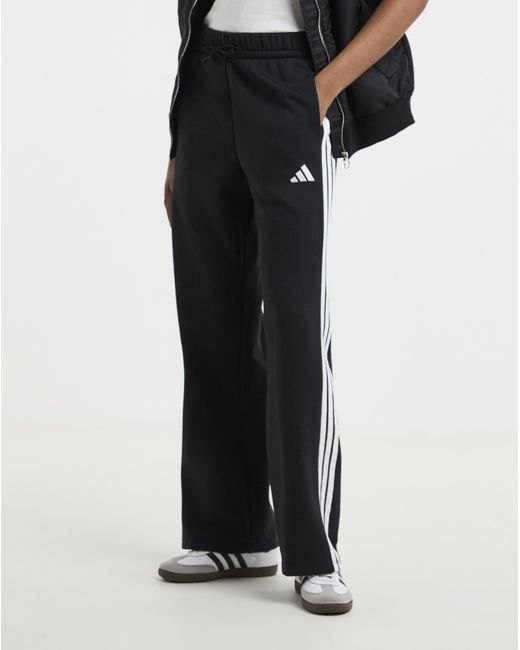 Adidas Black 3 Stripes Fleece Pants