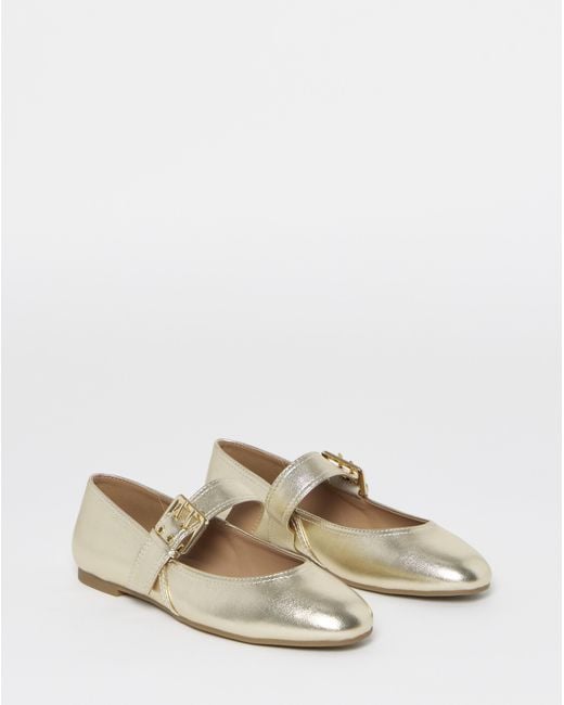 Simply Be White Mary Jane Ballerinas Wide Fit