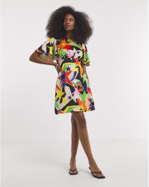 Twisted Wunder Multicolor Ziggy Star Mini Dress