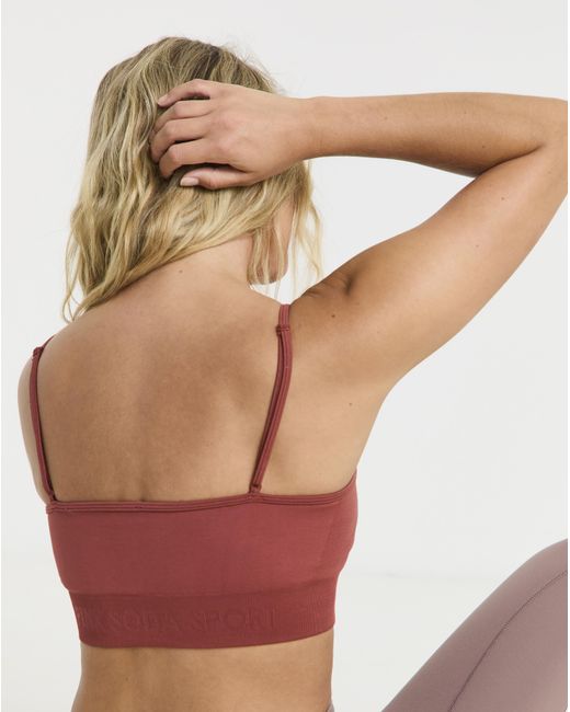Pink Soda Red Logo Seamless Bra
