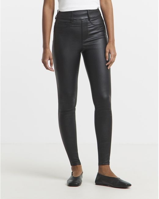 Simply Be Blue Coated Skinny Jeggings