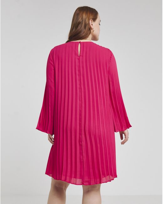 Joanna Hope Pink Pleated Swing Dress