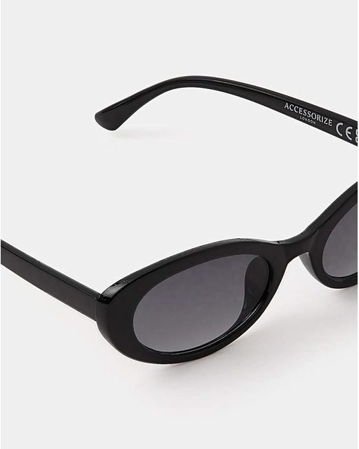 Accessorize White Resin Oval Sunglasses