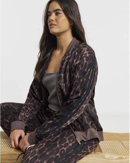 Adidas Black Print 3 Stripes Tracksuit