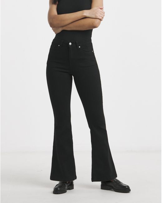 Simply Be Blue Flared Highwaist Super Stretch