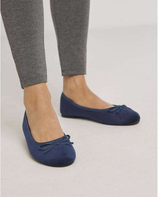 JD Williams Gray Soft Ballerina Slipper Ex Wide Fit