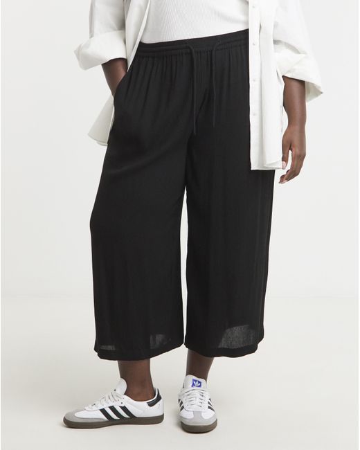 Simply Be White Crinkle Culottes