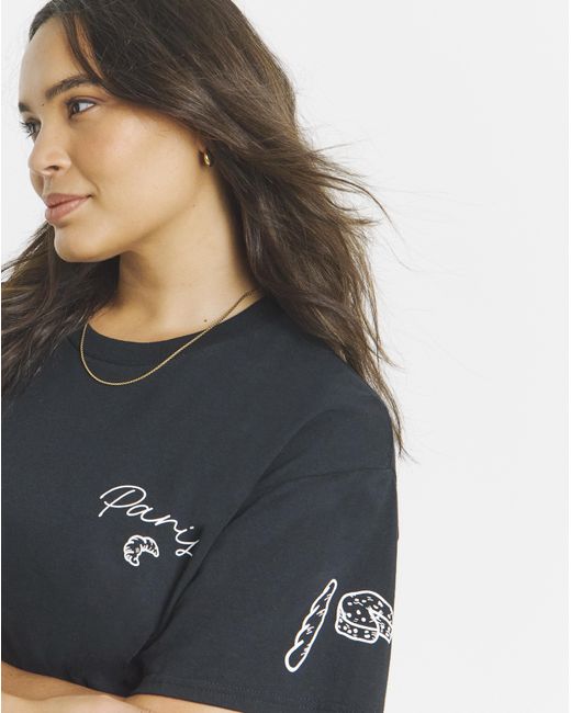 Simply Be Black Paris Graphic T-Shirt