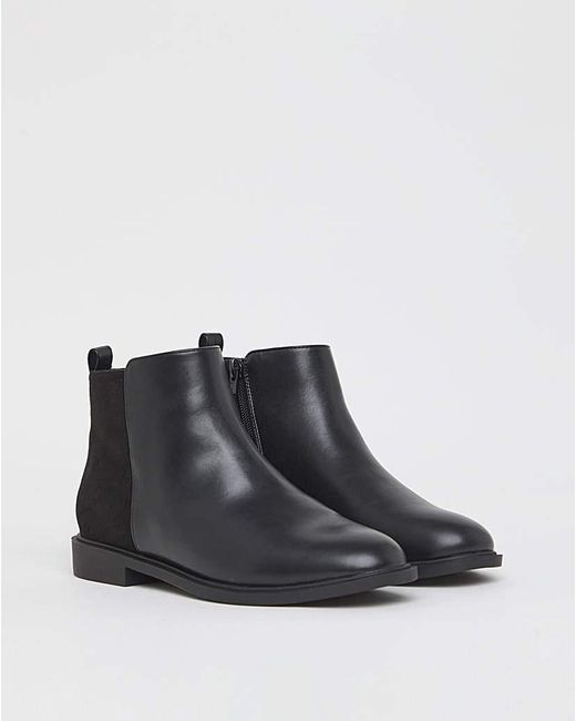 JD Williams Blue Classic Mixed Material Ankle Boot D