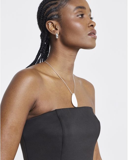 Simply Be Black Fit And Flare Bandeau Top