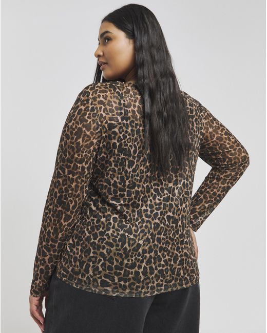Simply Be Black Mesh Top
